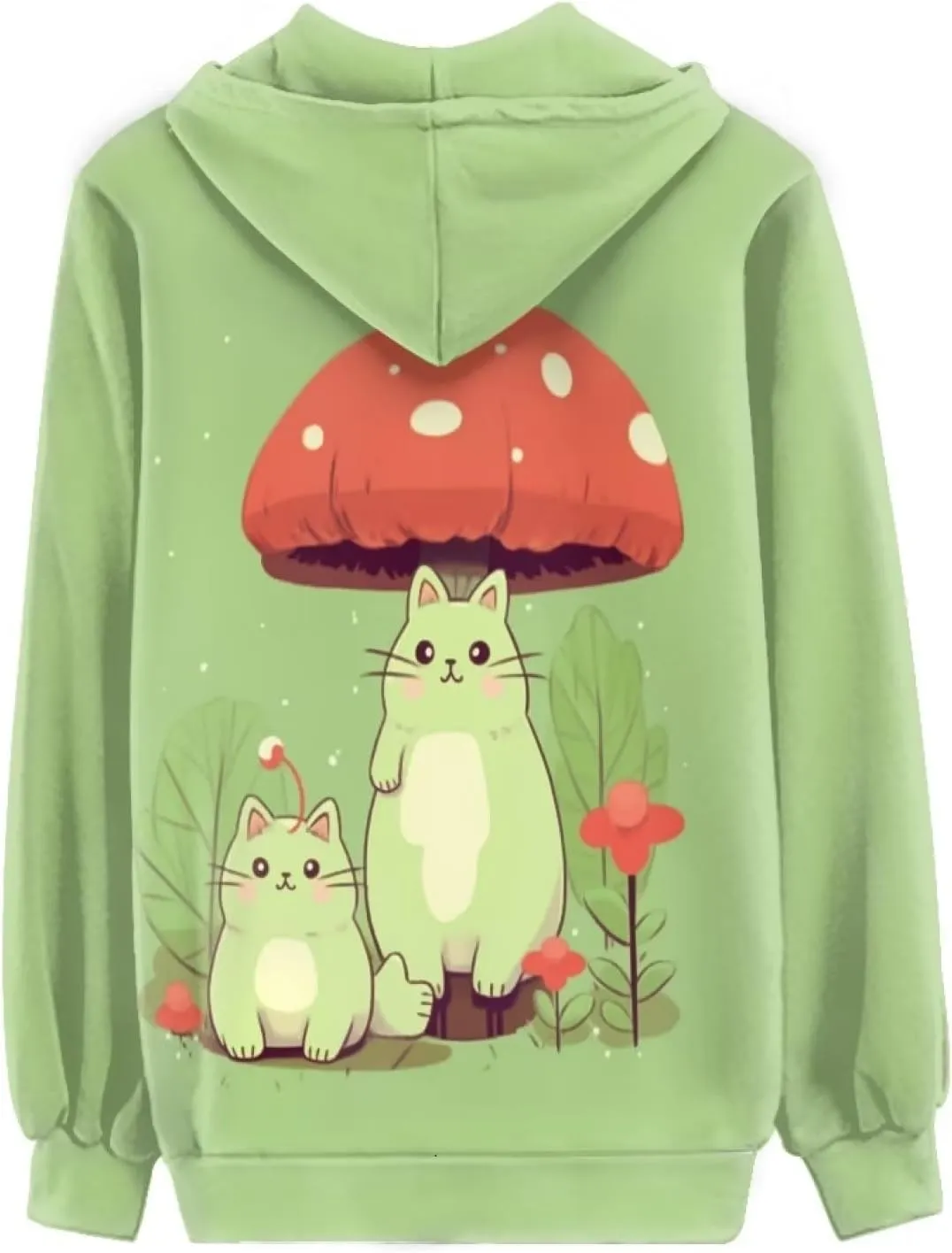 DISNIMO Zip Up Hoodie Women Oversized Y2K Fall Jacket Streetwear Sweatshirts XS-5XL