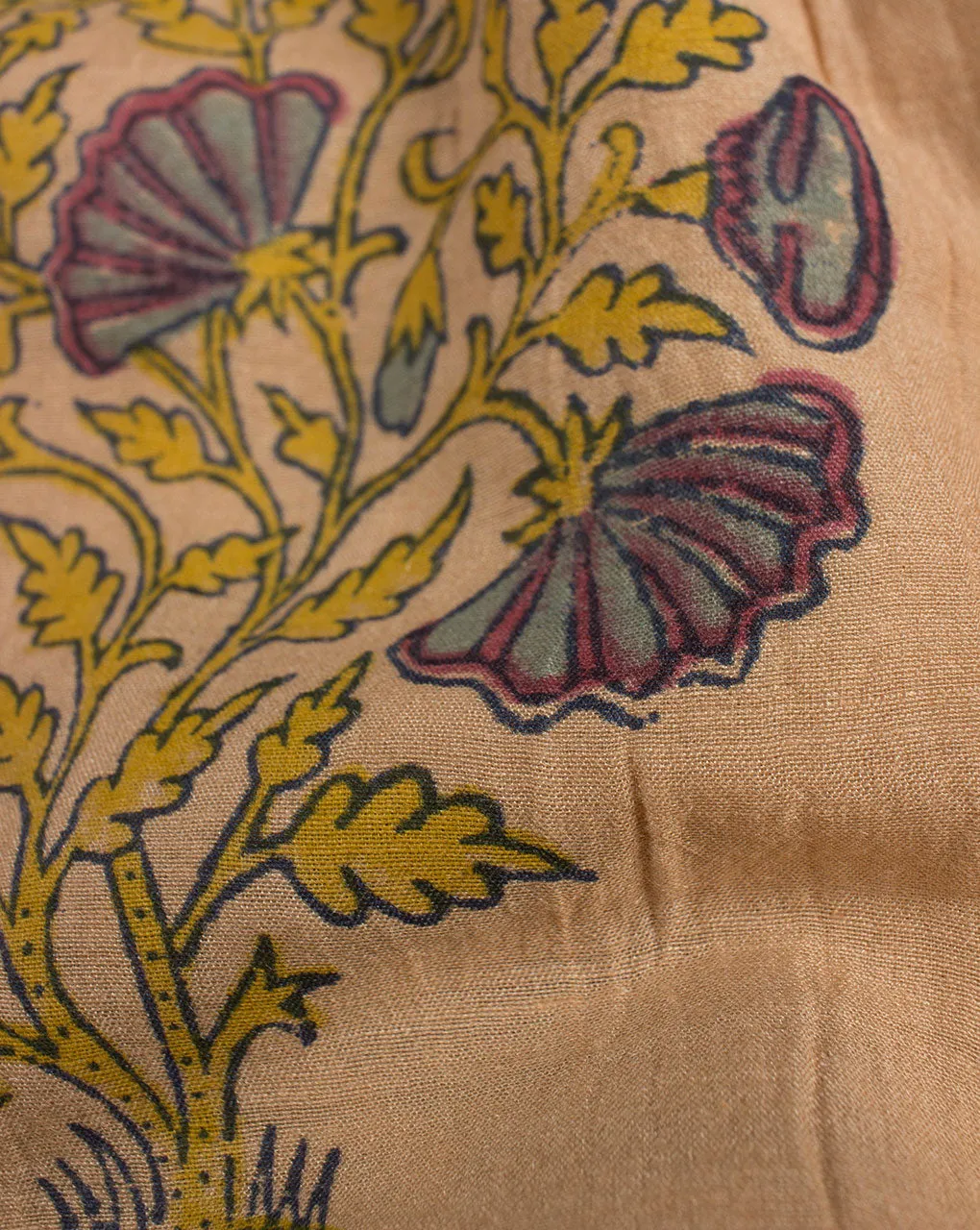 Exclusive Hand Block Pure Munga Silk Fabric
