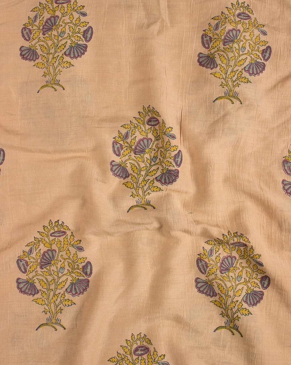 Exclusive Hand Block Pure Munga Silk Fabric