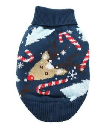 Festive Combed Cotton Holiday Dog Sweaters