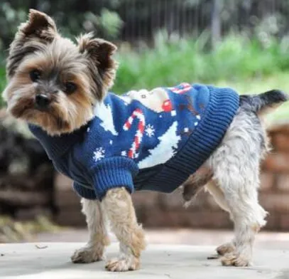 Festive Combed Cotton Holiday Dog Sweaters