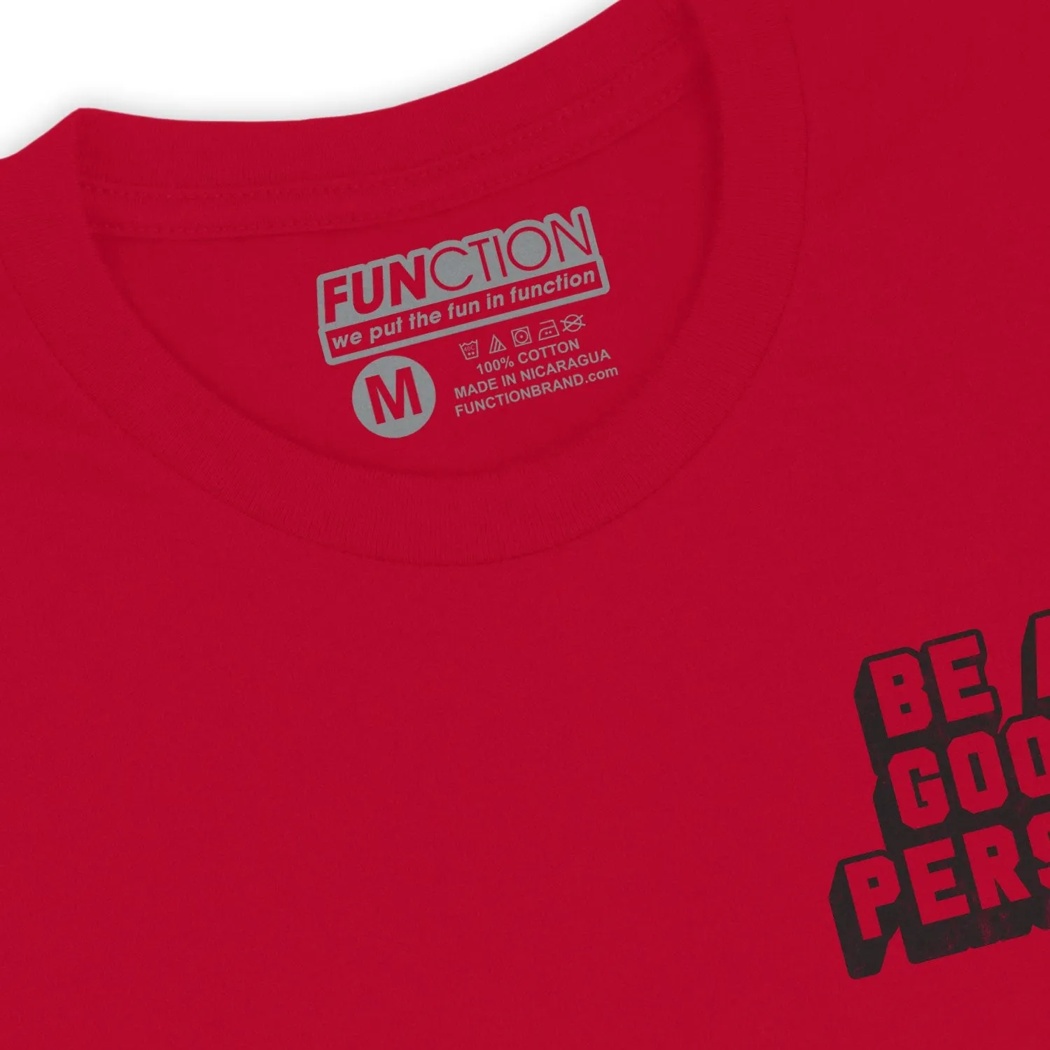 Function - Be A Good Person Fashion Womens T-Shirt
