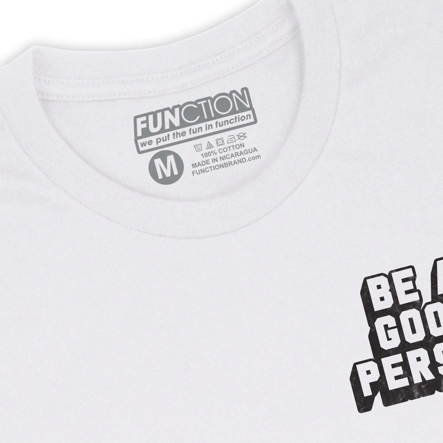 Function - Be A Good Person Fashion Womens T-Shirt