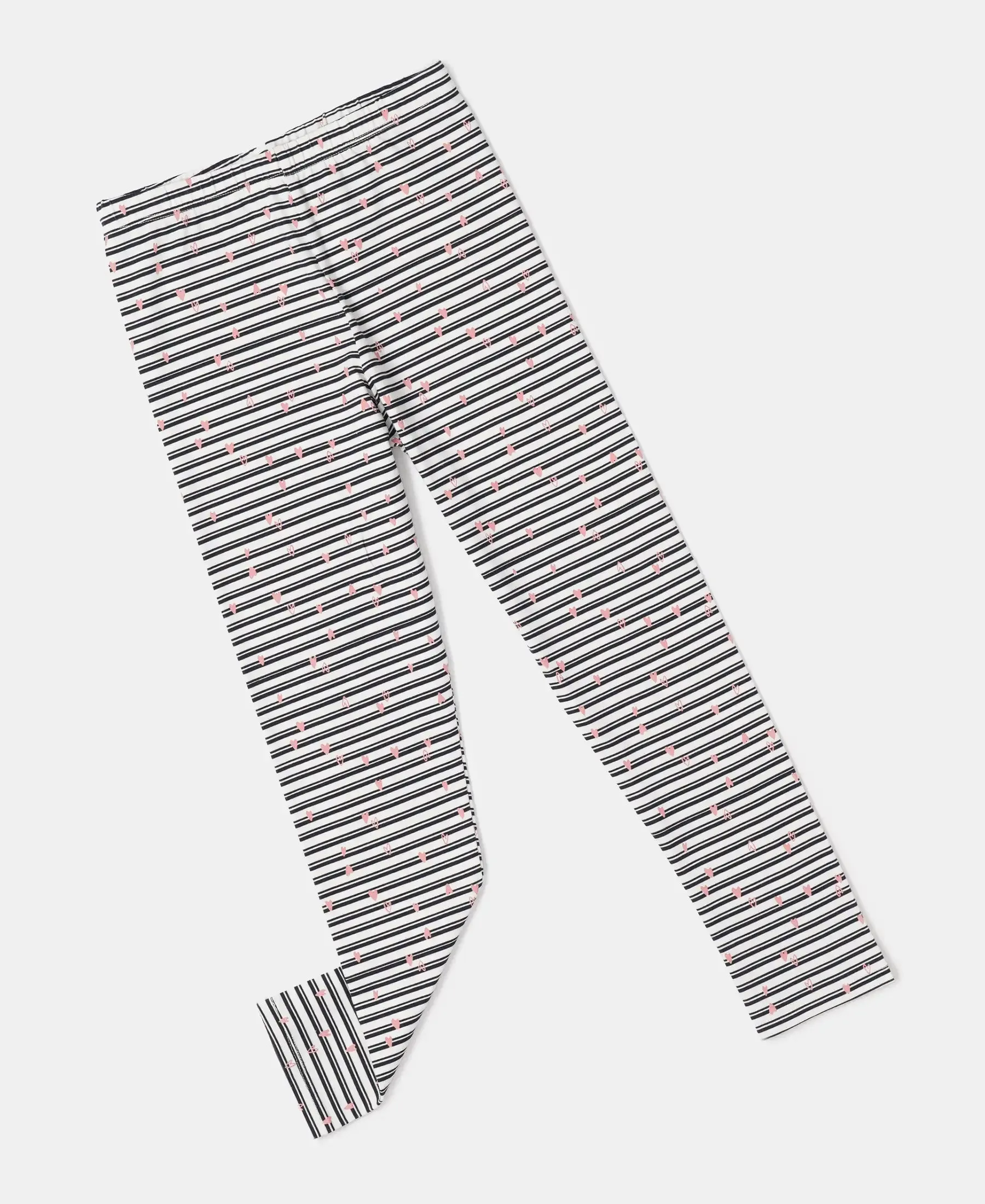 Girl's Super Combed Cotton Elastane Stretch Leggings - Gardenia Print