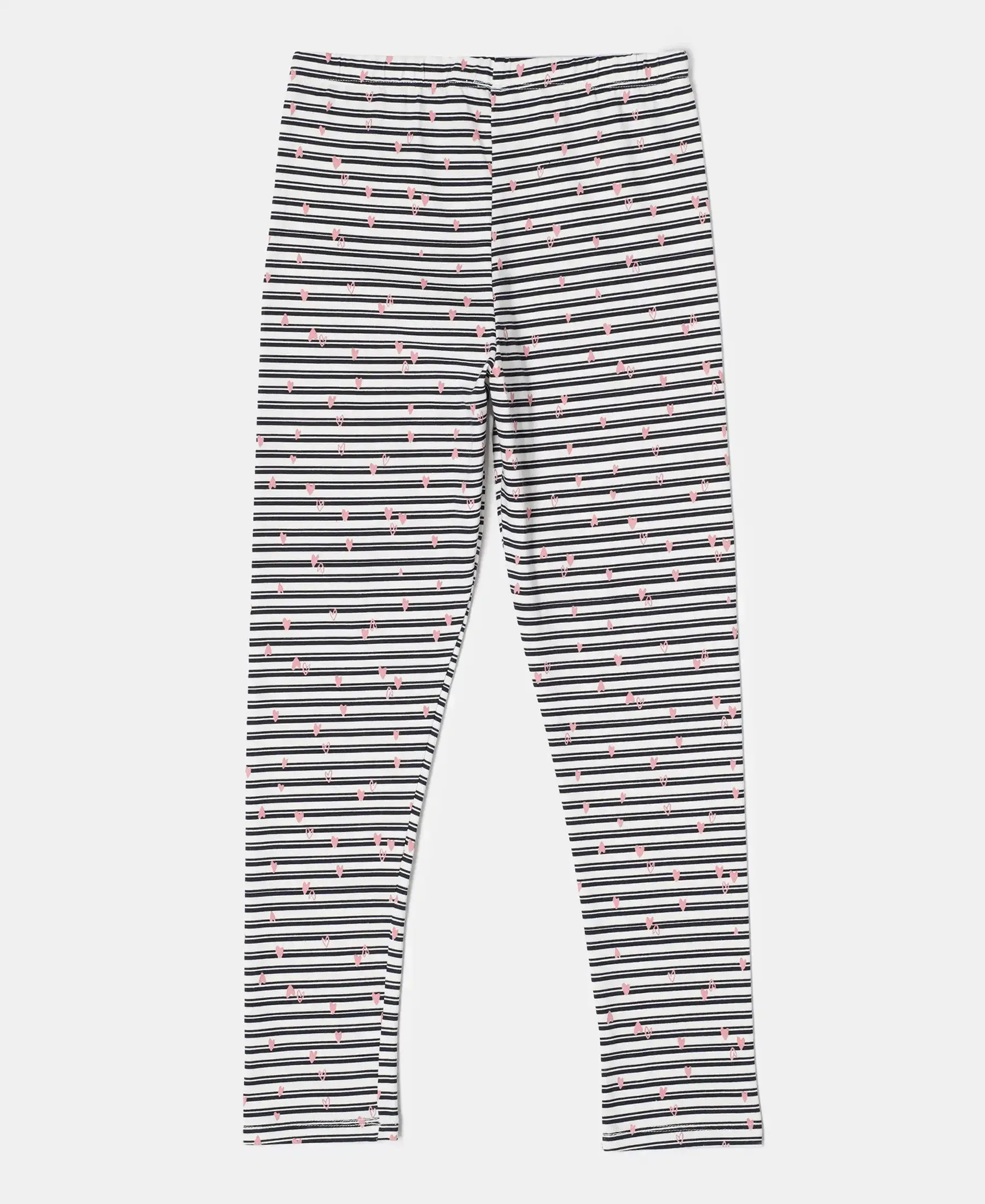Girl's Super Combed Cotton Elastane Stretch Leggings - Gardenia Print