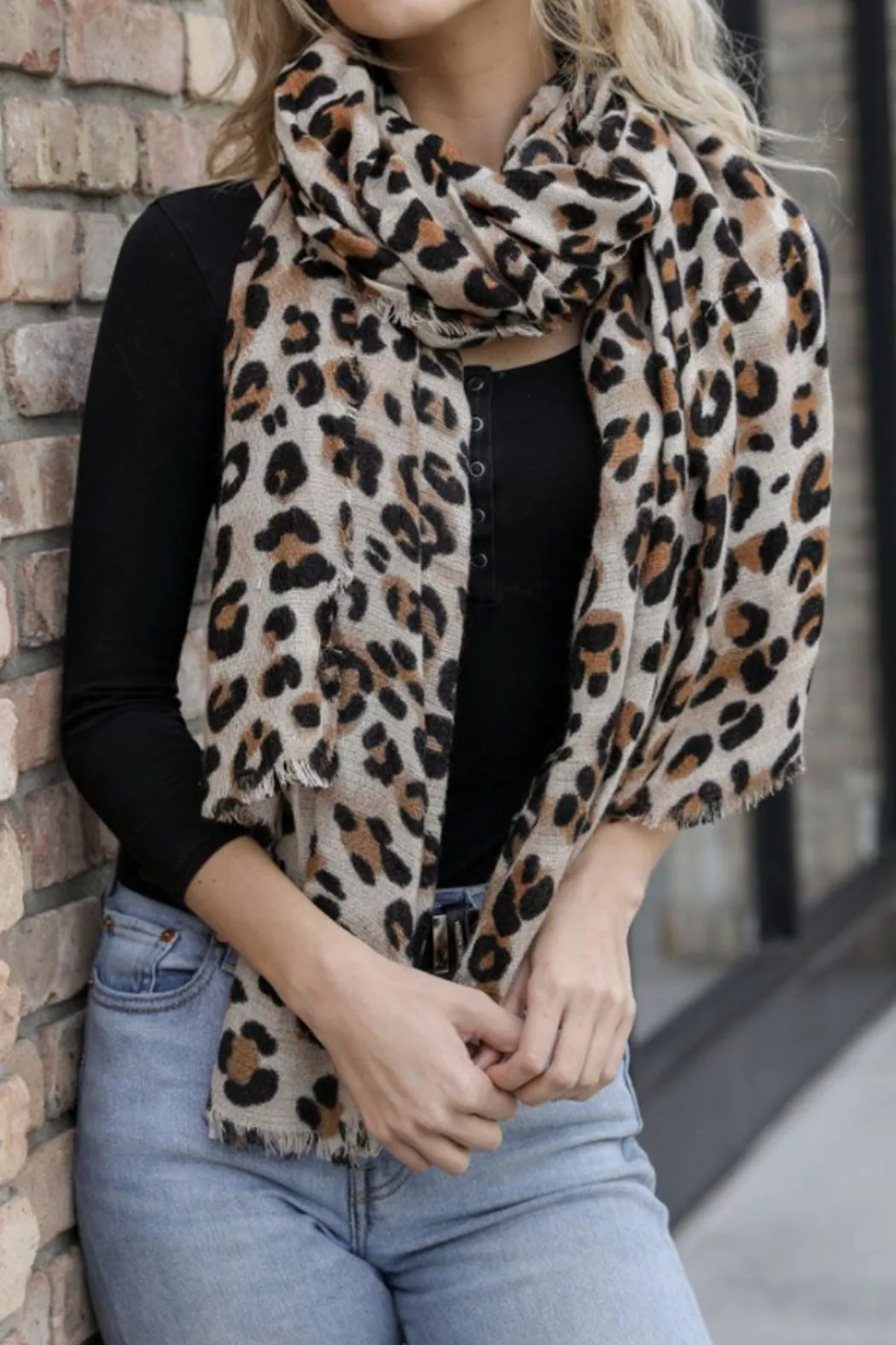 Go Wild Long Leopard Print Scarf