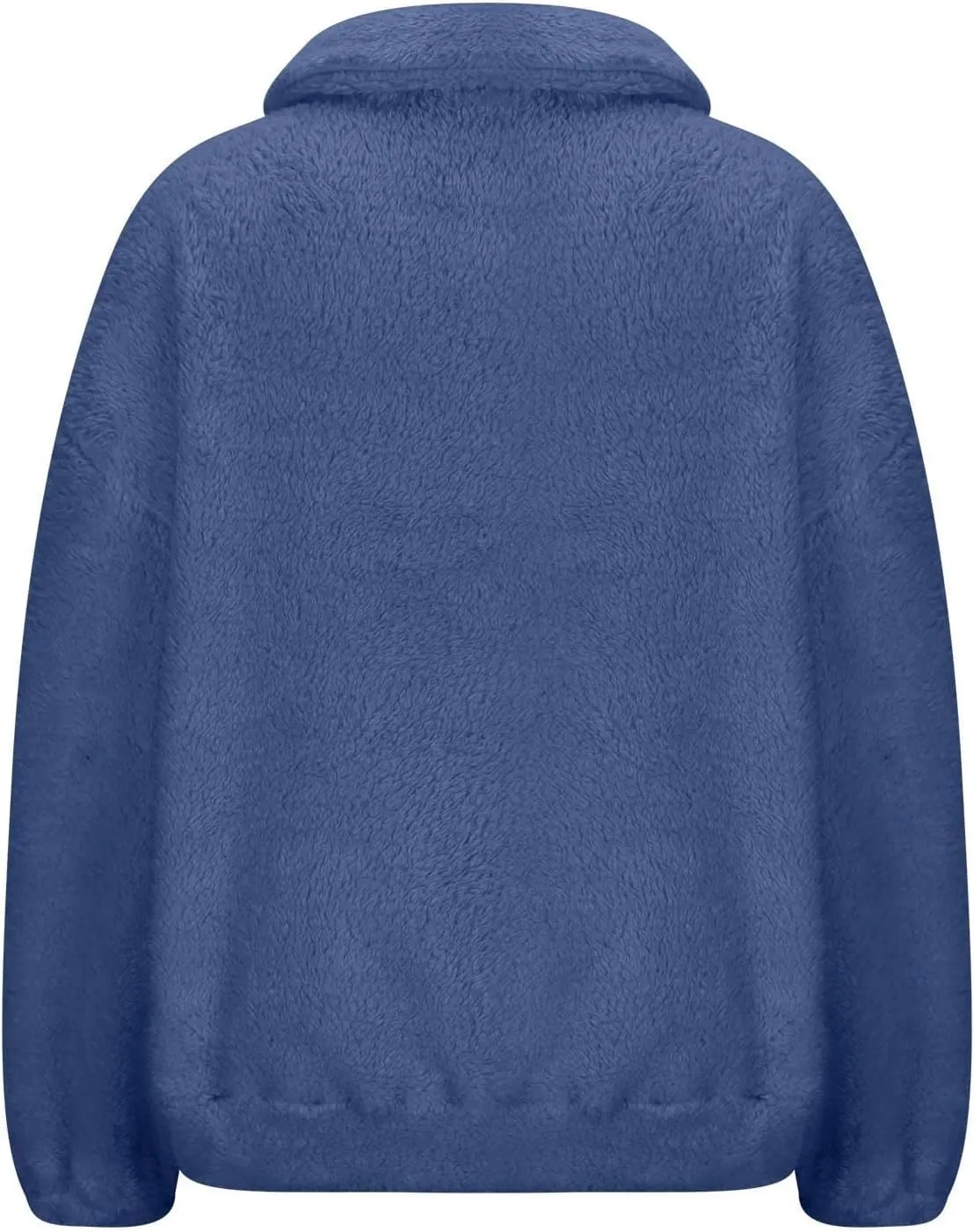 Half Zip Pullover Women Sherpa Fleece Oversized Hoodie Cute Fuzzy Cropped Sweatshirts with Pockets Pullover Sweaters
