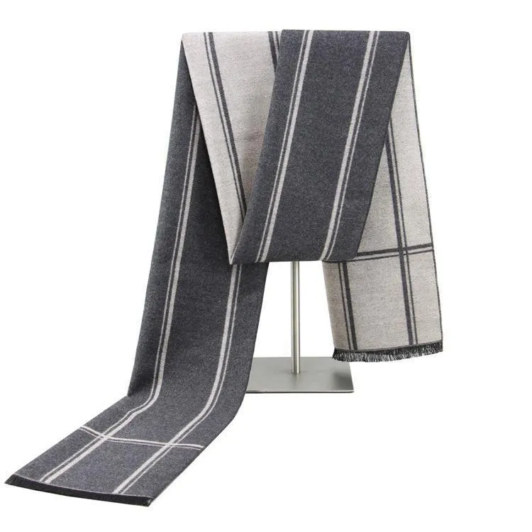Hanrae Men's Print Warm Cashmere Scarf-13