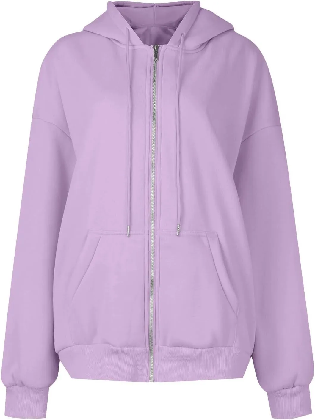 Hoodies for Women 2024 Oversized Long Sleeve Sweatshirts Casual Solid Y2K Jacket Fall Fashion Clothes with Pockets