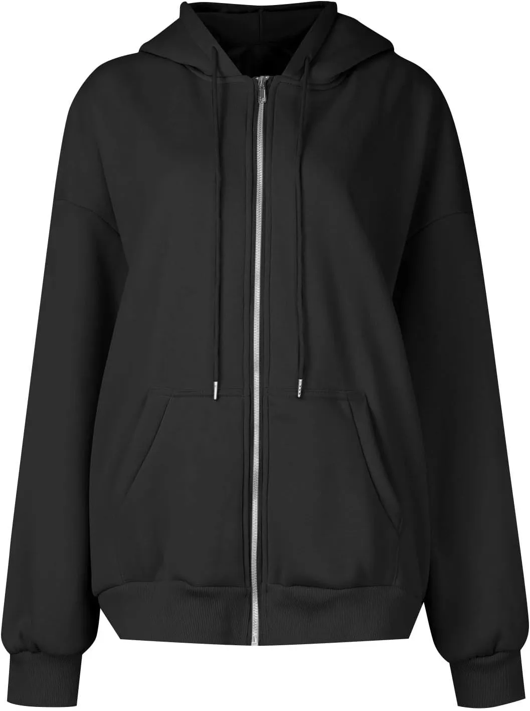 Hoodies for Women 2024 Oversized Long Sleeve Sweatshirts Casual Solid Y2K Jacket Fall Fashion Clothes with Pockets