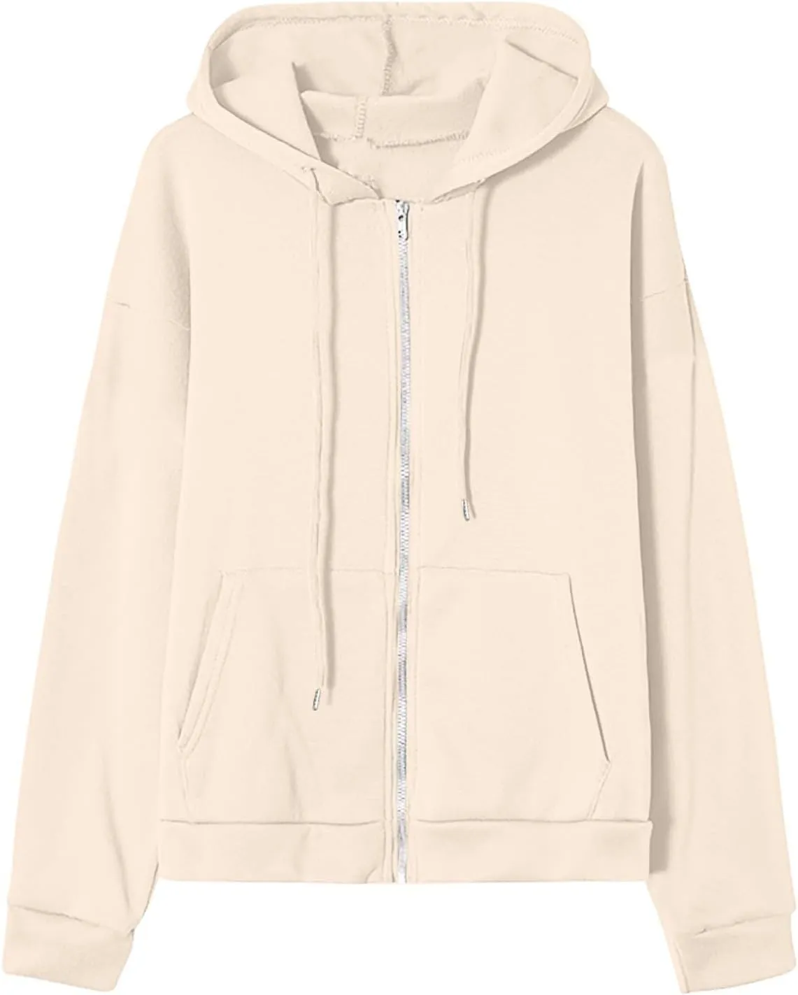 Hoodies for Women Zip up Lightweight Cute Hooded Sweatshirts Drawstring Casual Long Sleeve Jackets 2024 Fall Outfits
