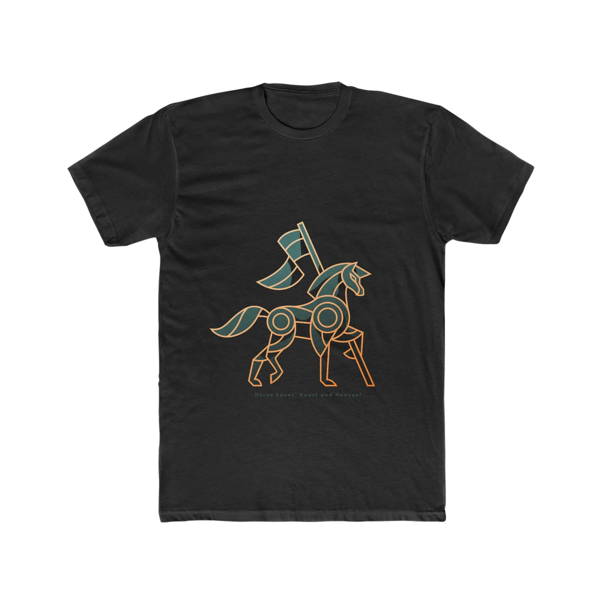 Horse Lover Hooves POD Men's Cotton Crew Tee