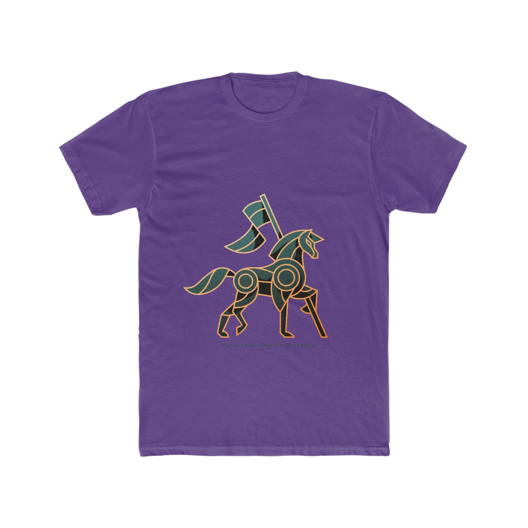 Horse Lover Hooves POD Men's Cotton Crew Tee