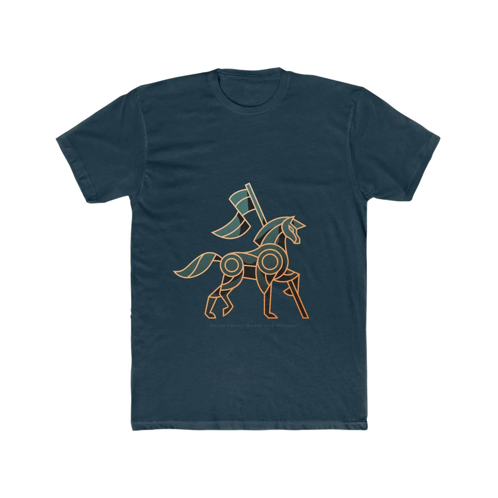 Horse Lover Hooves POD Men's Cotton Crew Tee