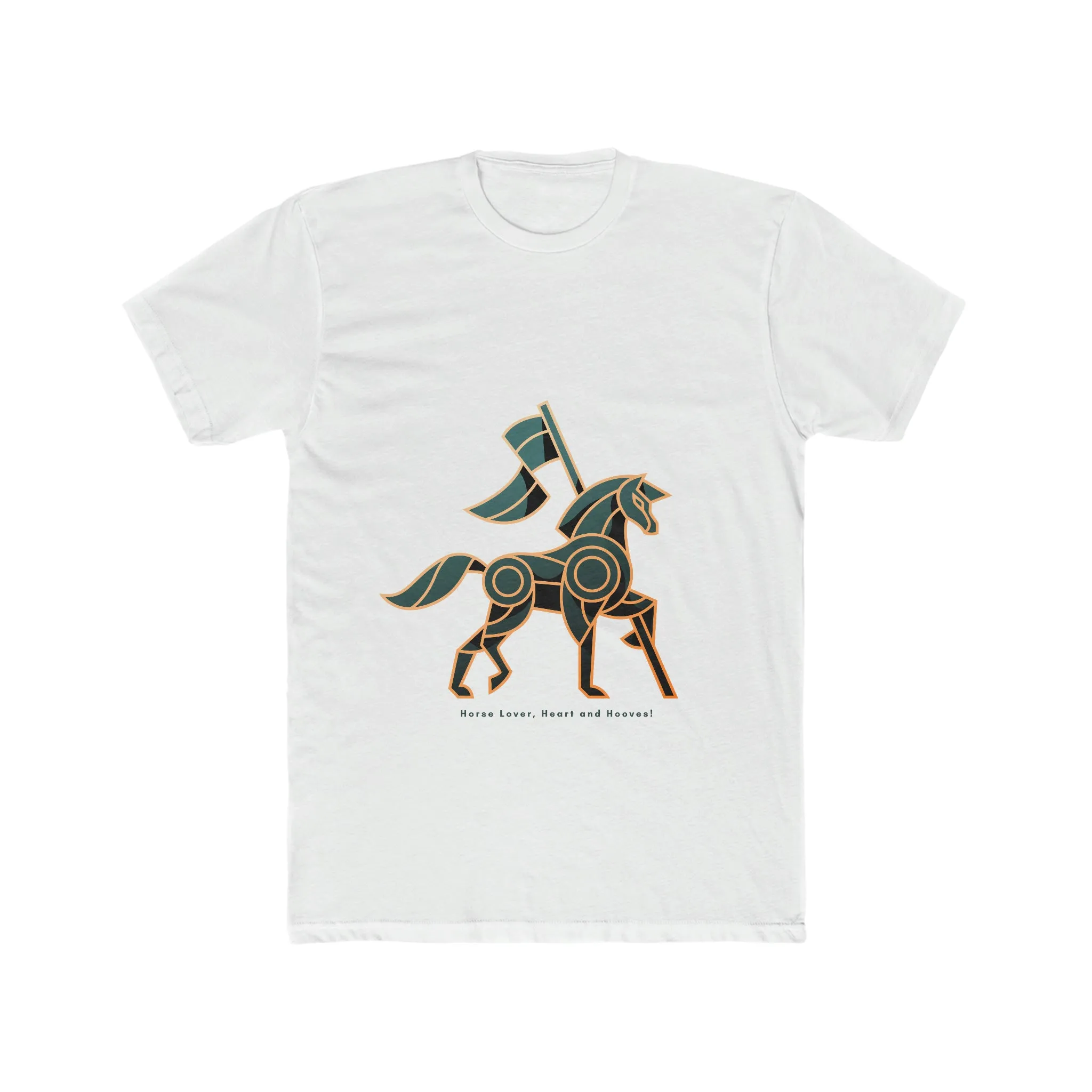 Horse Lover Hooves POD Men's Cotton Crew Tee
