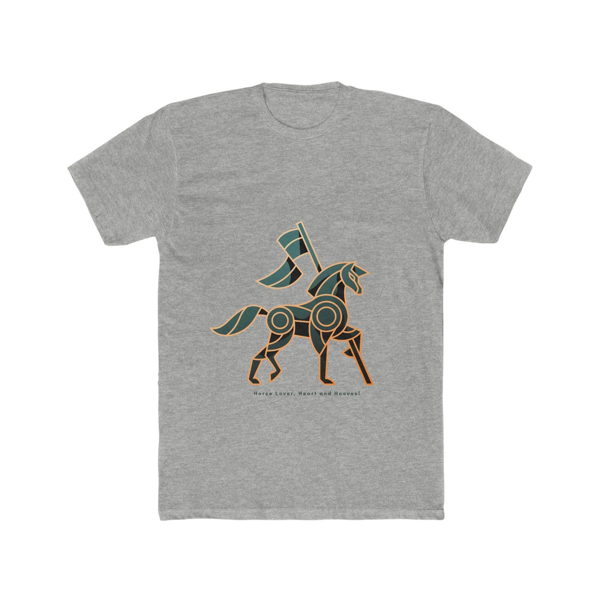Horse Lover Hooves POD Men's Cotton Crew Tee