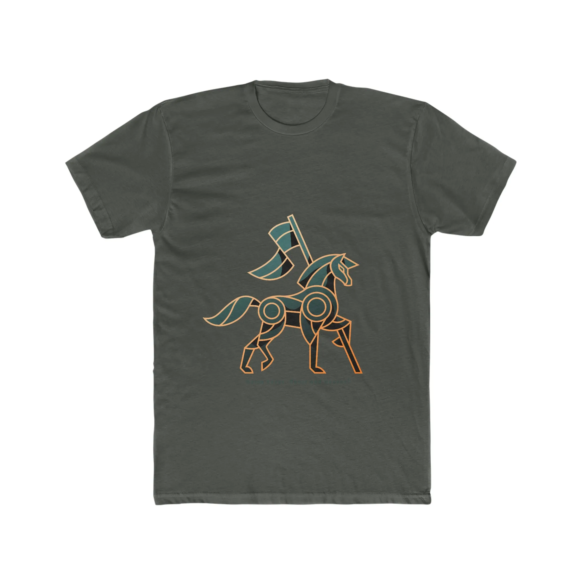 Horse Lover Hooves POD Men's Cotton Crew Tee