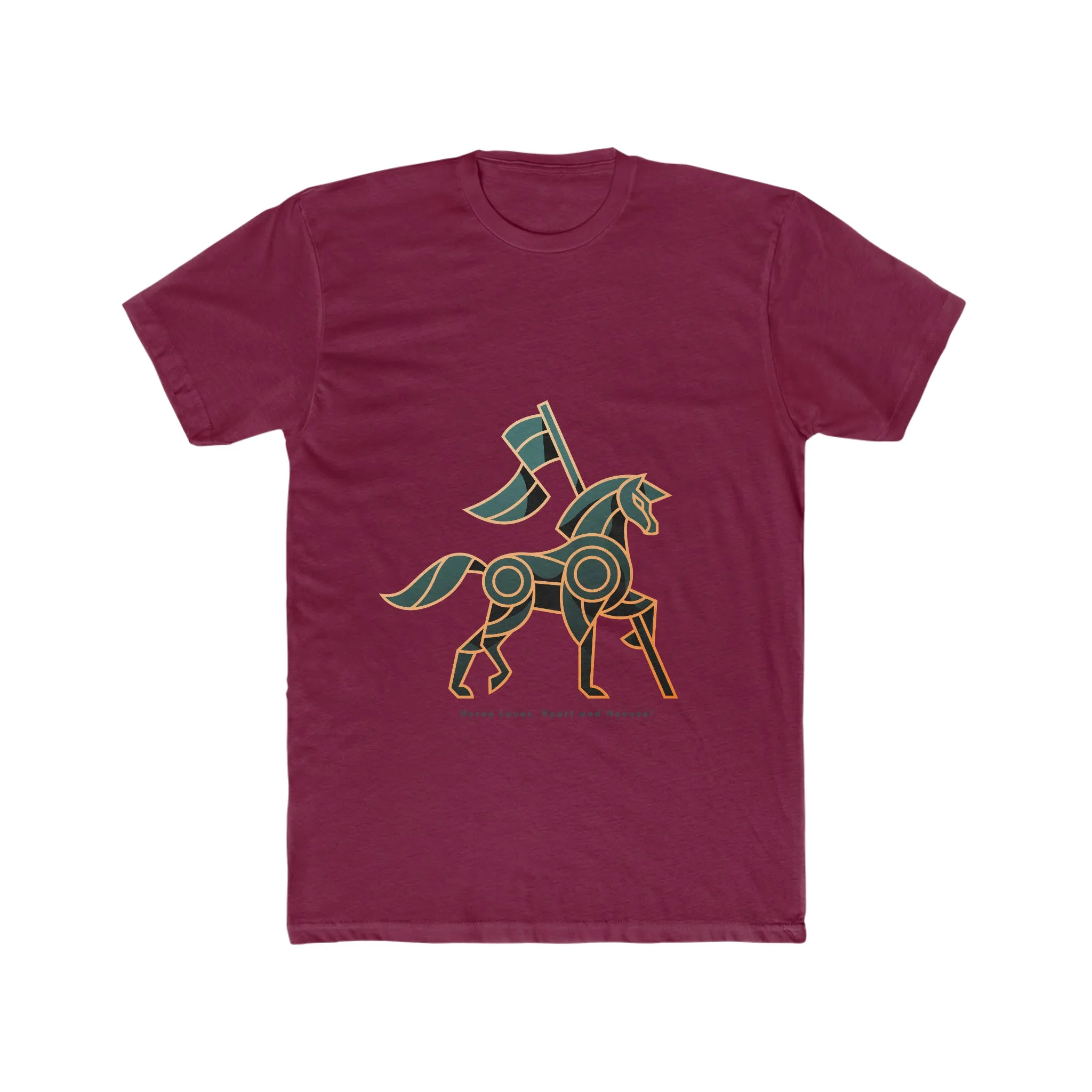Horse Lover Hooves POD Men's Cotton Crew Tee