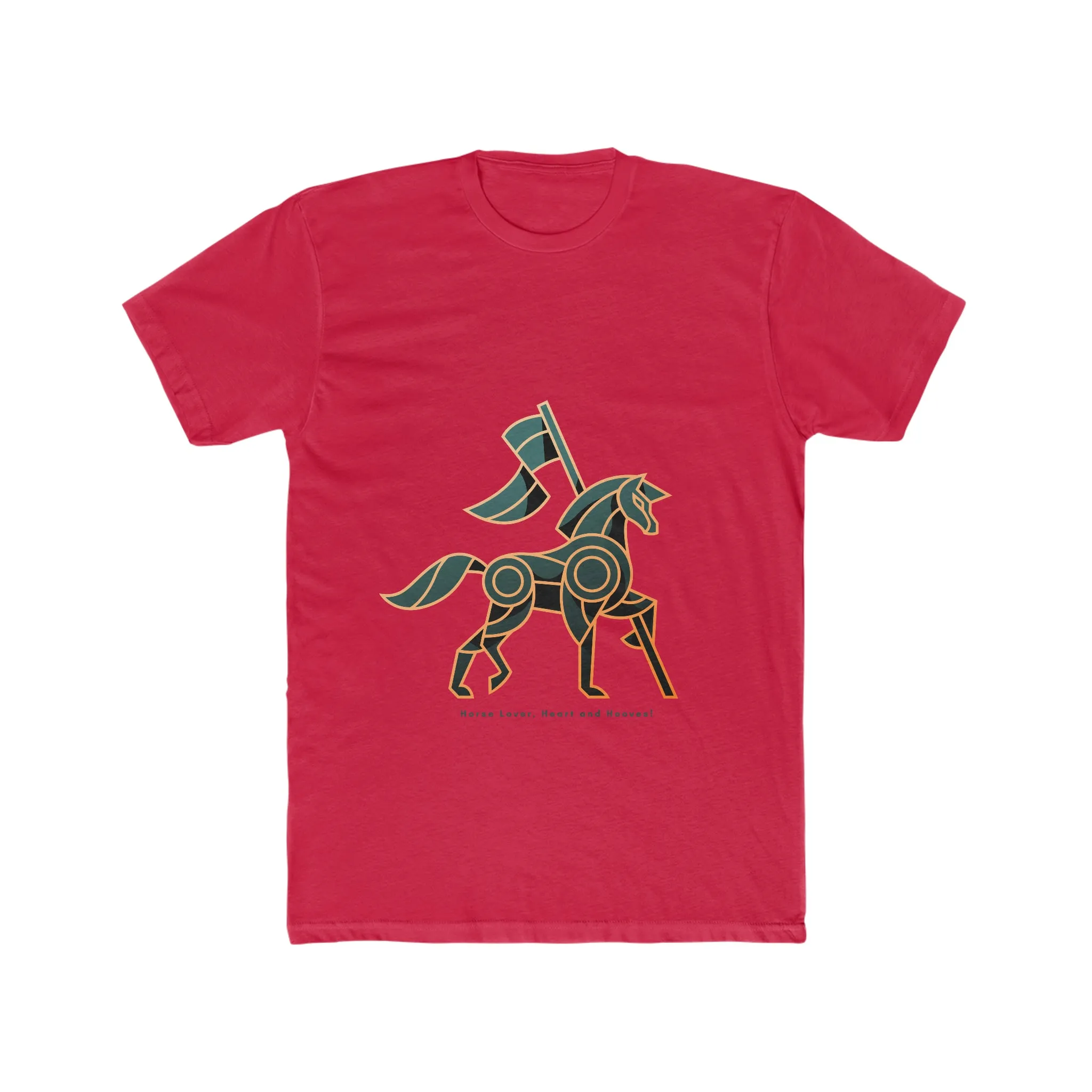 Horse Lover Hooves POD Men's Cotton Crew Tee