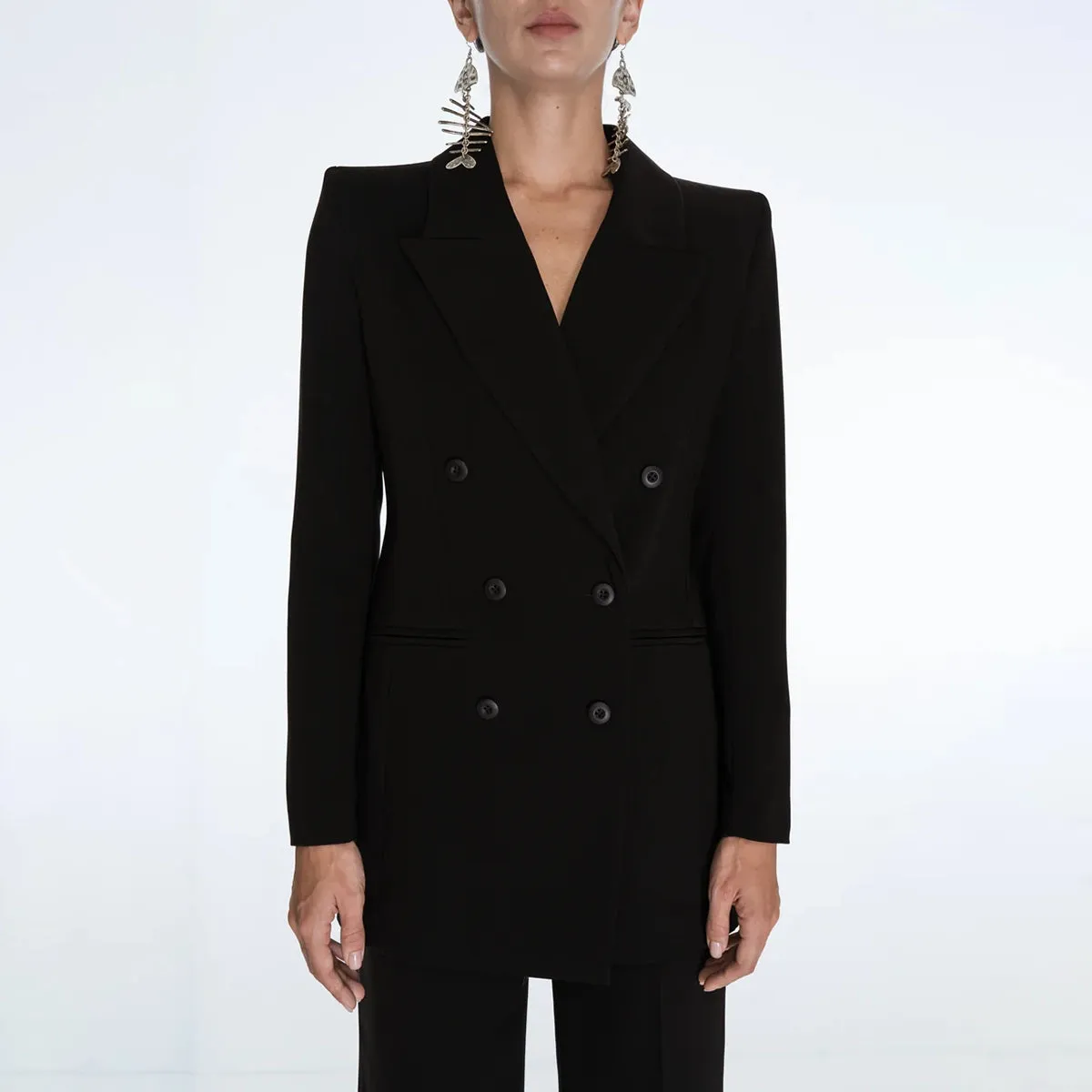 Jacket with shaped shoulders