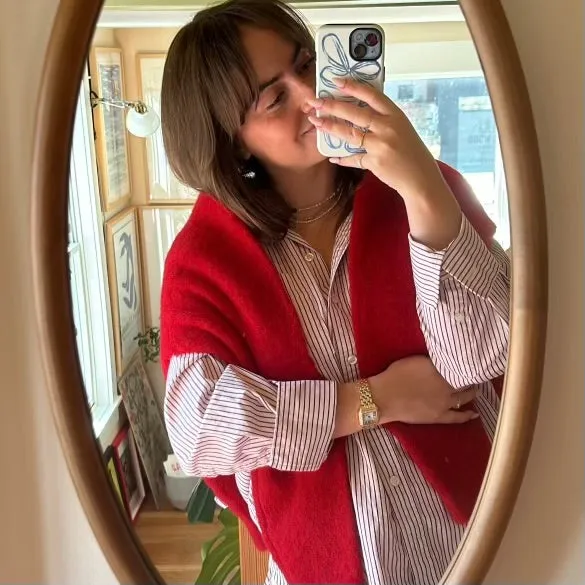 James Mohair Sweater in Red