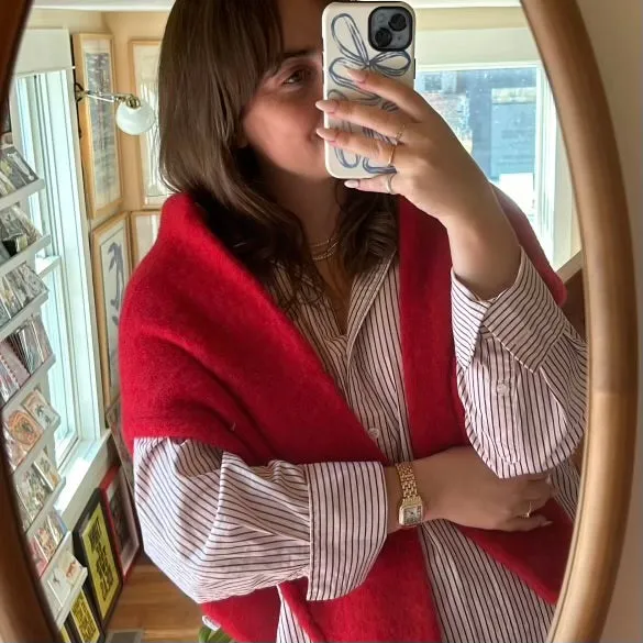 James Mohair Sweater in Red