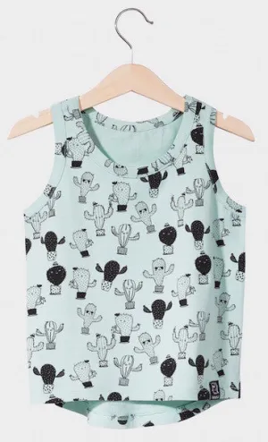 Kukukid TANK-TOP Aquamarine Cactus