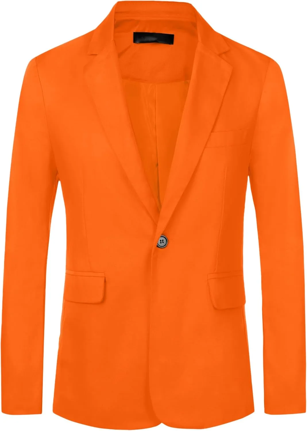 Lars Amadeus Solid Color Business Blazer for Men's One Button Notched Lapel Sports Coat Suit Jackets
