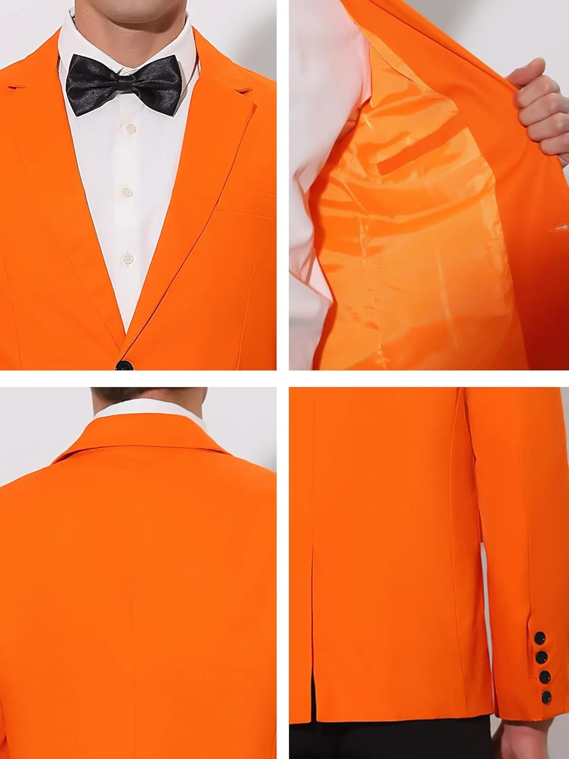 Lars Amadeus Solid Color Business Blazer for Men's One Button Notched Lapel Sports Coat Suit Jackets