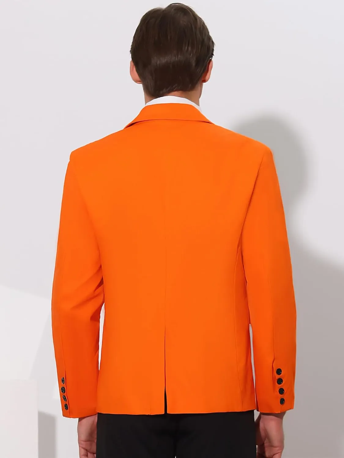 Lars Amadeus Solid Color Business Blazer for Men's One Button Notched Lapel Sports Coat Suit Jackets