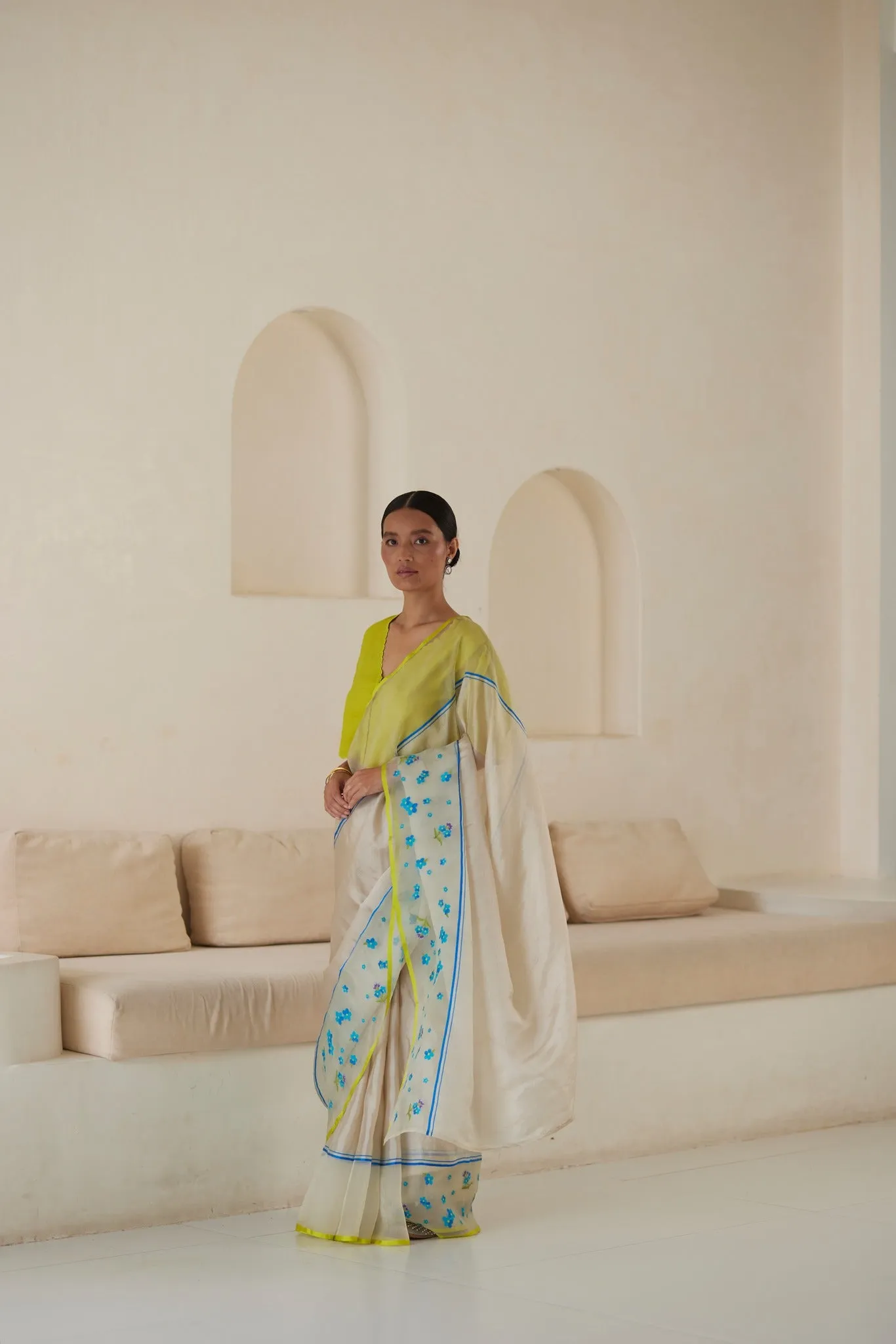 Lasting Vignettes Jamdani Saree
