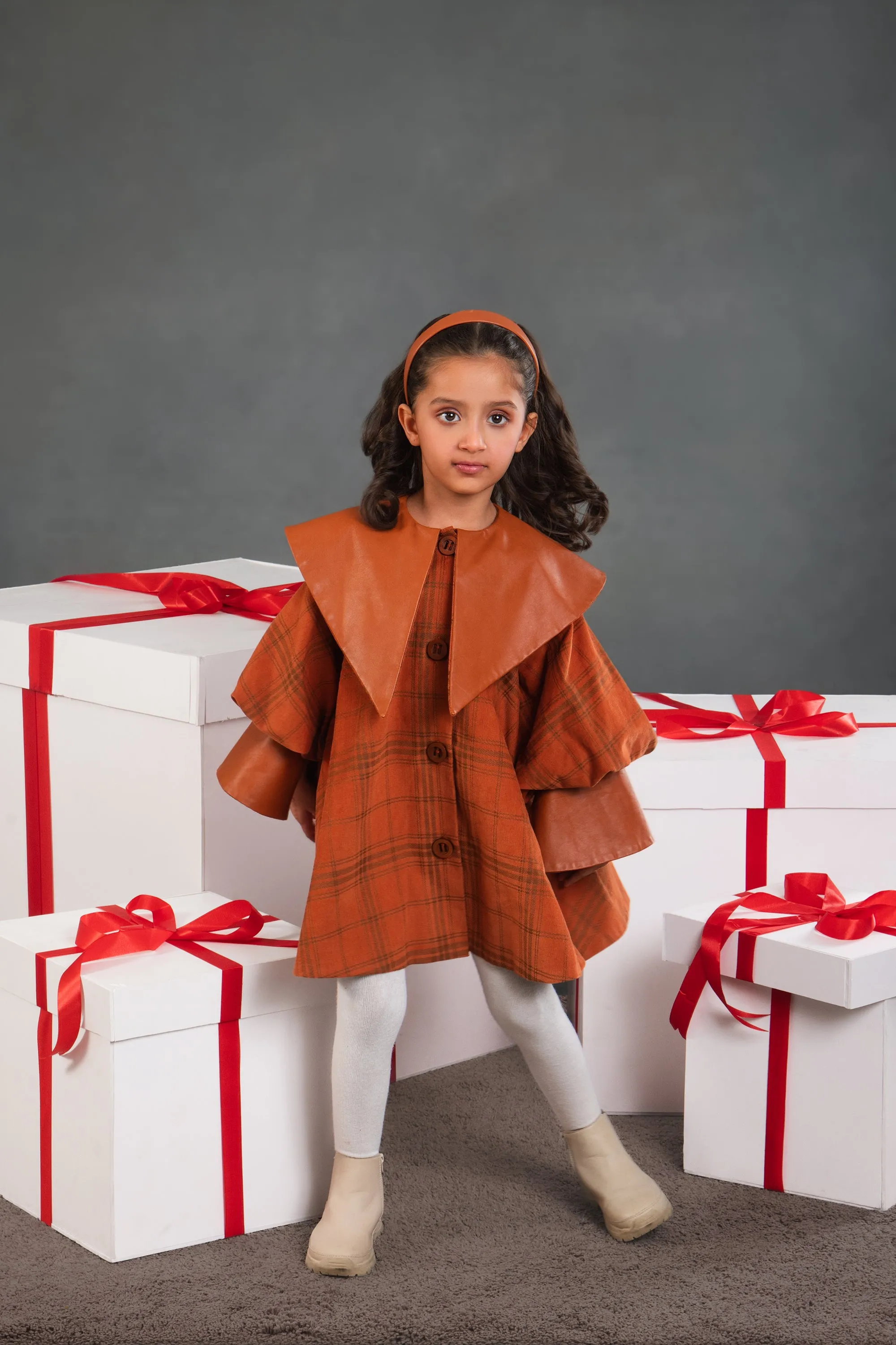 Laura Plaid Leather Dress