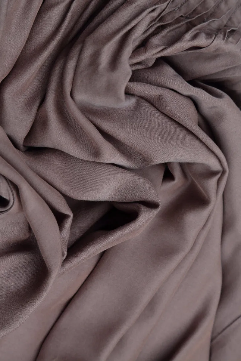 Layered Truffle Silk Bamboo Blouse