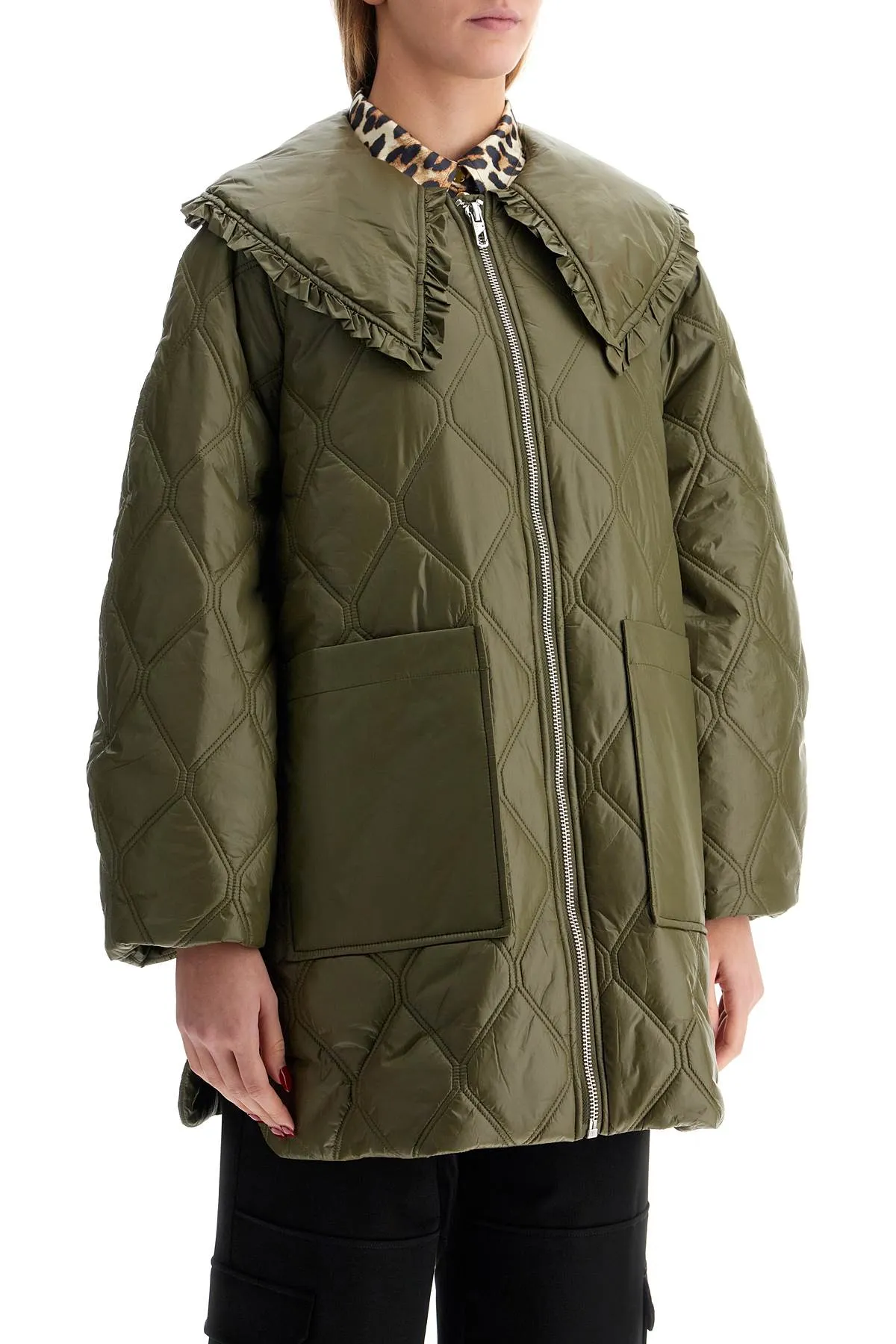 lightweight down jacket with oversized collar W0171 KALAMATA