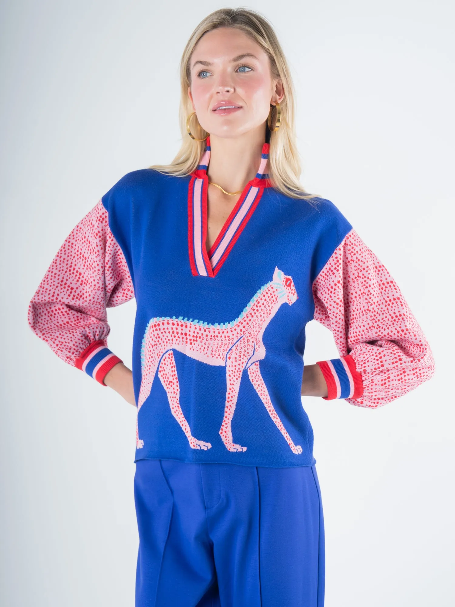 Lolli Sweater- Charmed Cheetah
