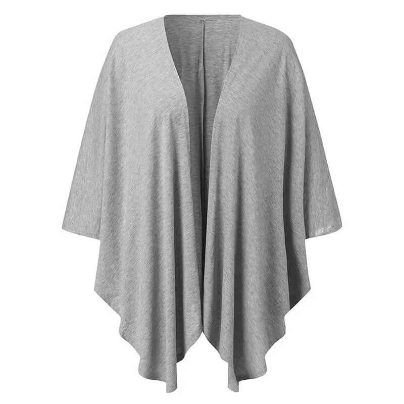 Long Cardigan Irregular Hem Knit Sweater 