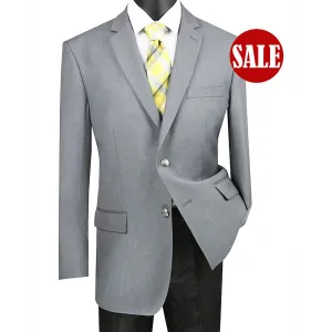 Luxurious Men's Regular-Fit Dress Blazer - Medium Gray