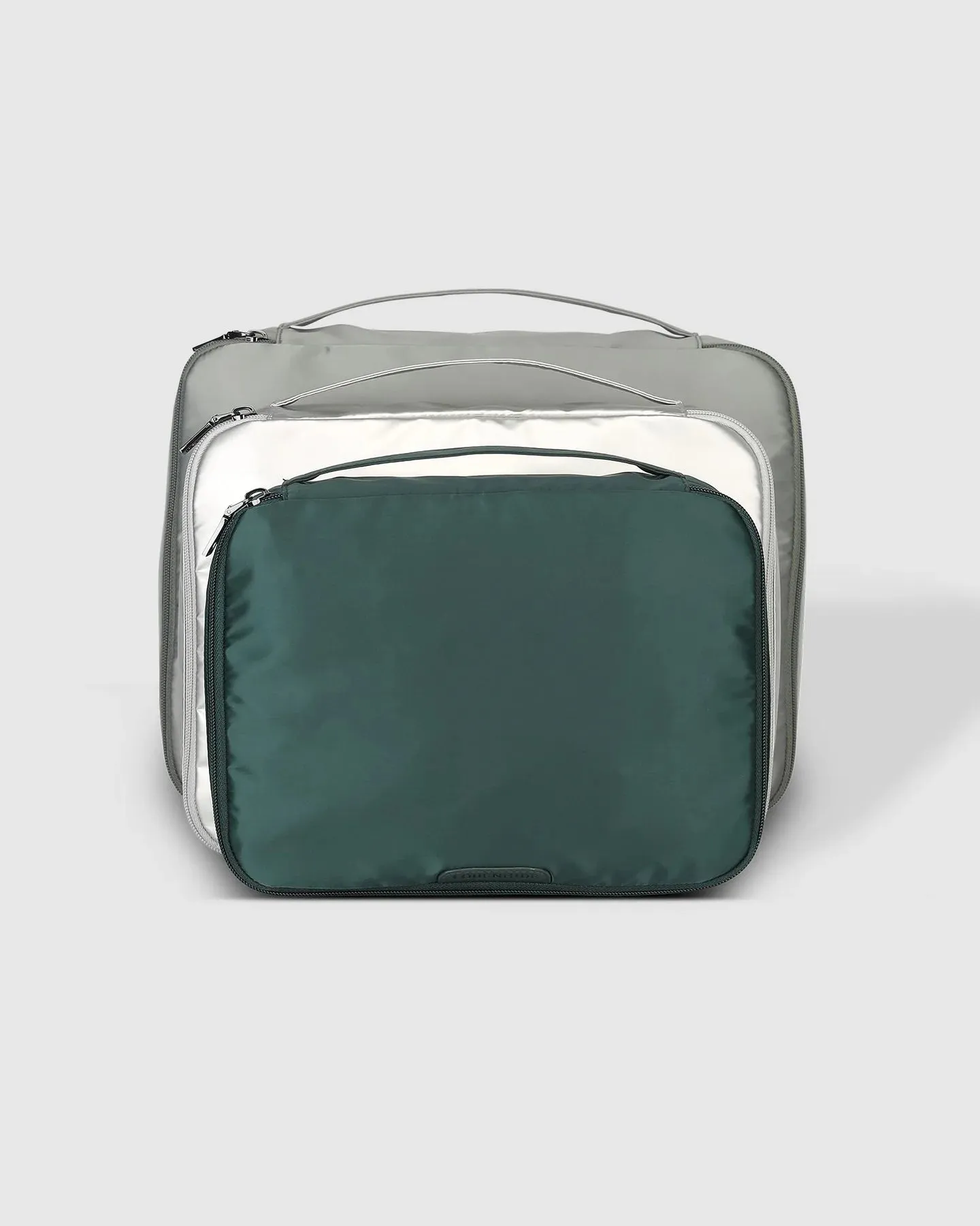 MADRAS 3 PIECE PACKING CUBE SET GREEN