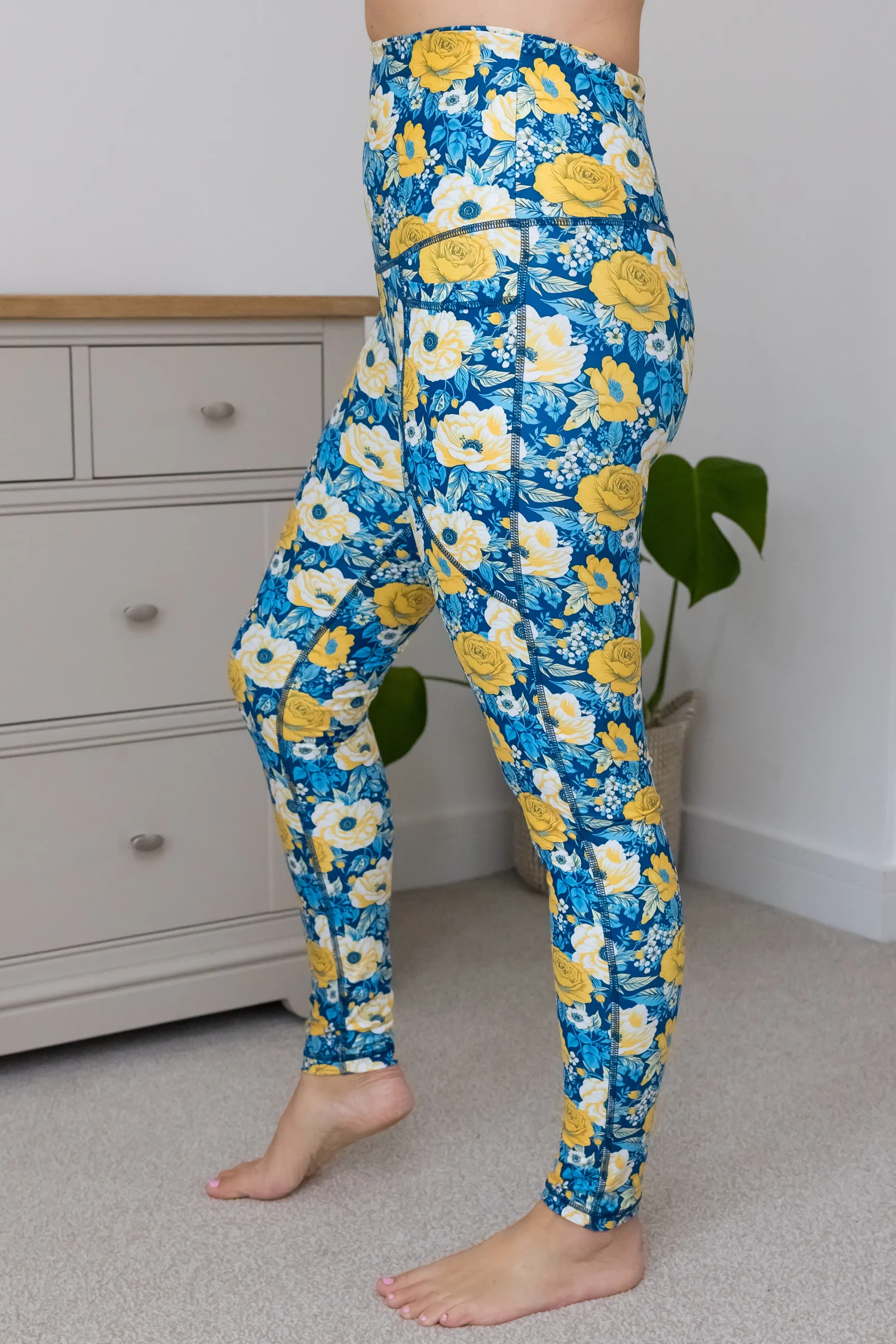 Maya Fleur Print 2 Pocket Full Leggings