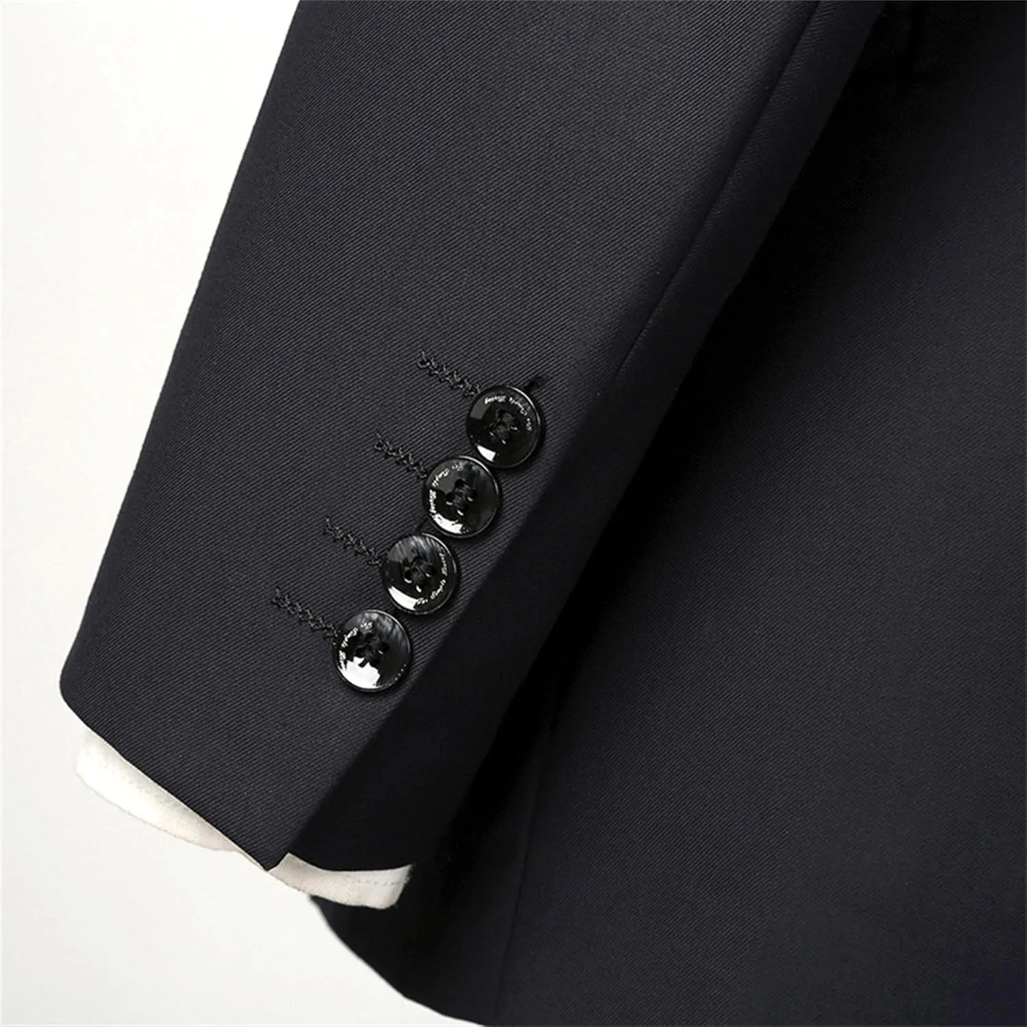Men's 2 Pieces Chinese Tunic Suit Set Slim Fit Stand Collar Blazer Jacket Pants Suits Formal Wedding Dress