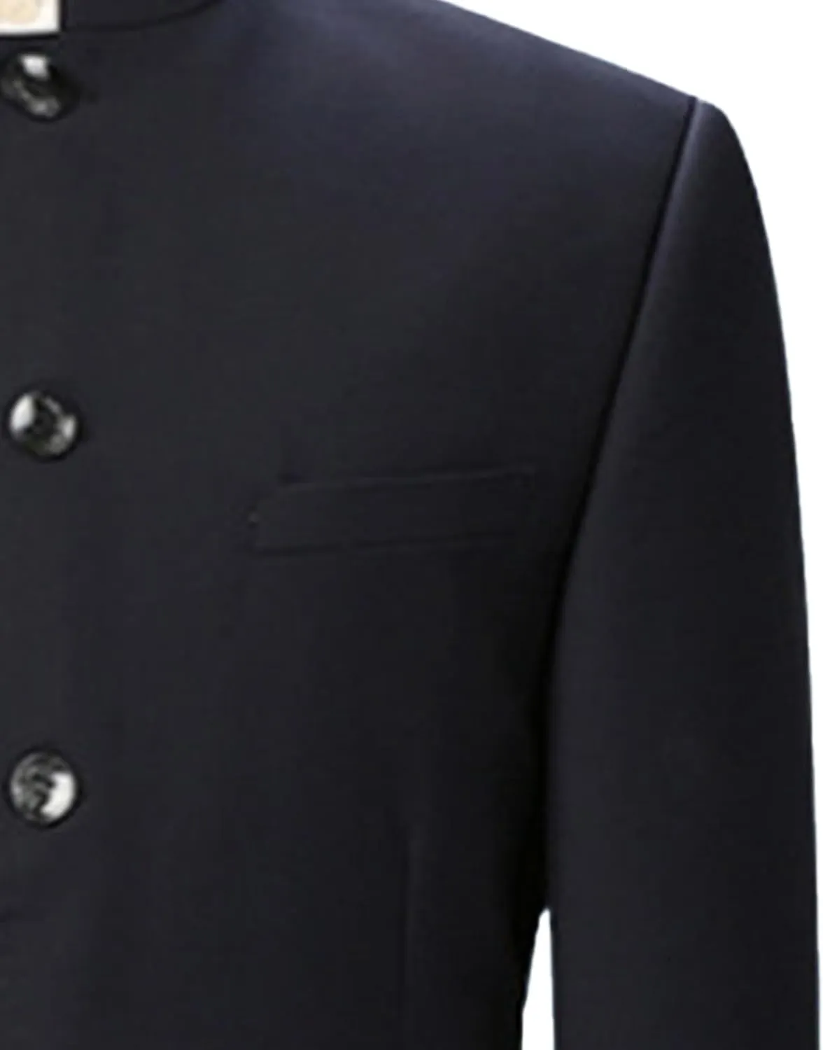 Men's 2 Pieces Chinese Tunic Suit Set Slim Fit Stand Collar Blazer Jacket Pants Suits Formal Wedding Dress