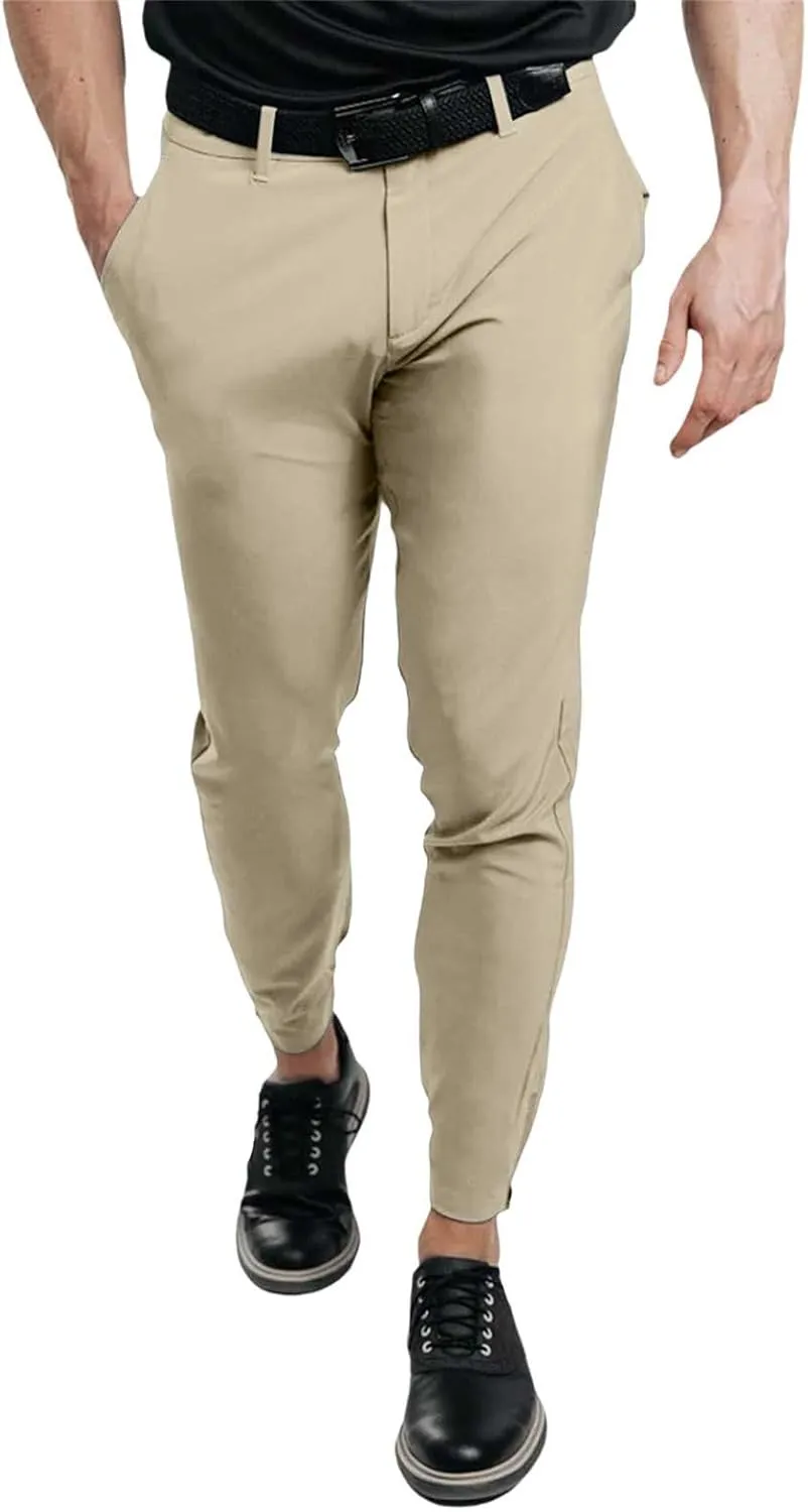 Mens 2023 Chino Skinny Pants Classic Fit Flat Front Stretch Solid Chino Deck Pants Business Casual Chinos Suit Pants