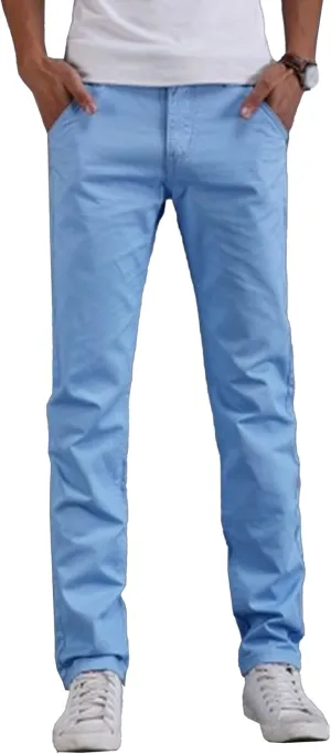 Men's Straight Leg Stretch Outdoor Pants Lightweight Slim Fit Hiking Trousers Business Classic Summer Pants