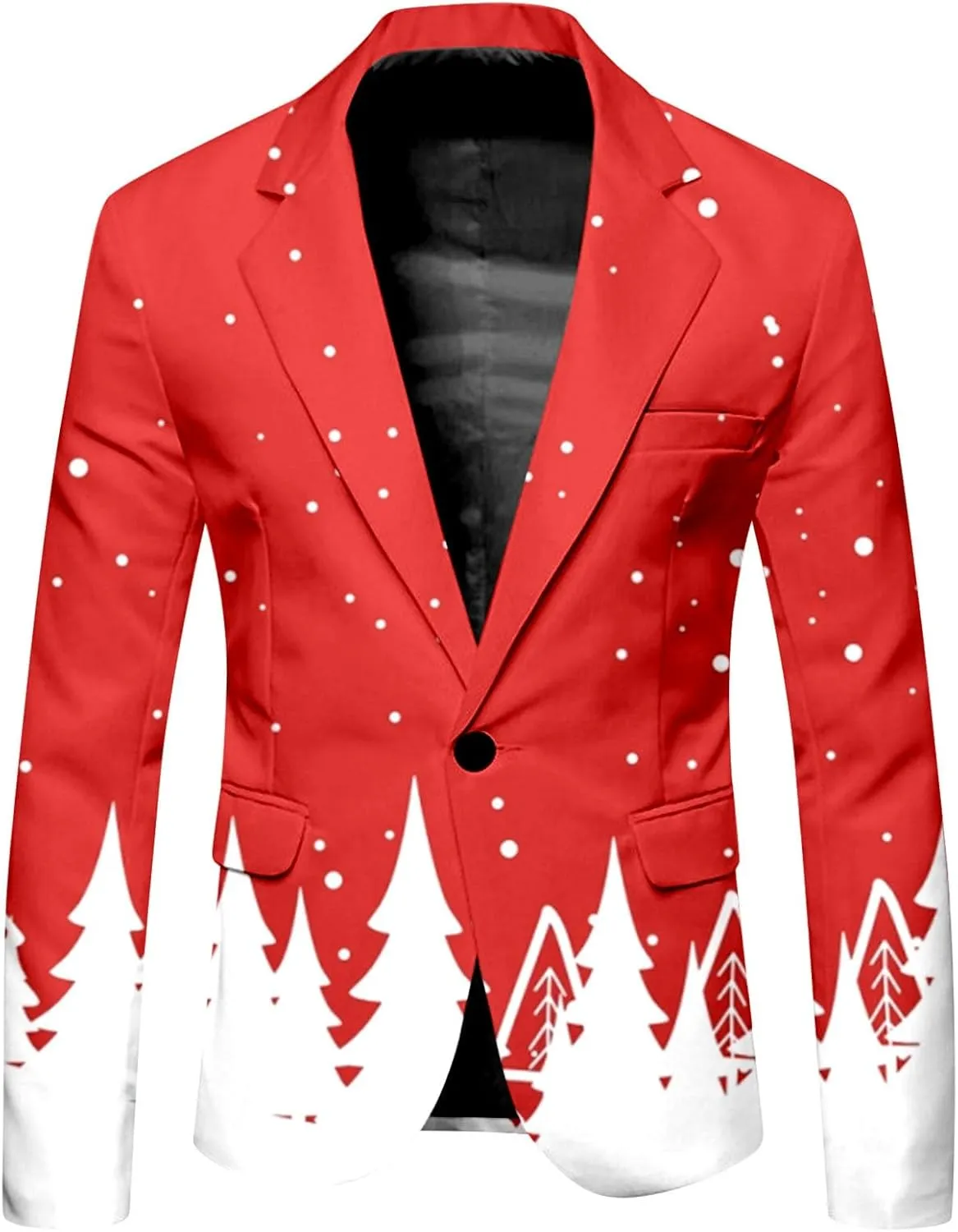 Mens Ugly Christmas Blazer Coats Lapel Party Jacket Xmas Tuxedo Jacket for Prom Wedding