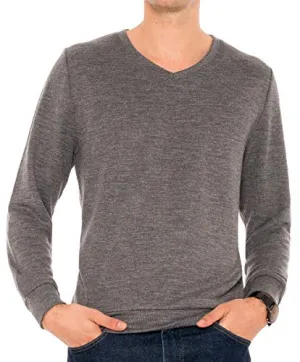 Mens V Neck Sweater - Moisture Wicking Dry Fit - Lightweight Fashion Sweaters Charcoal
