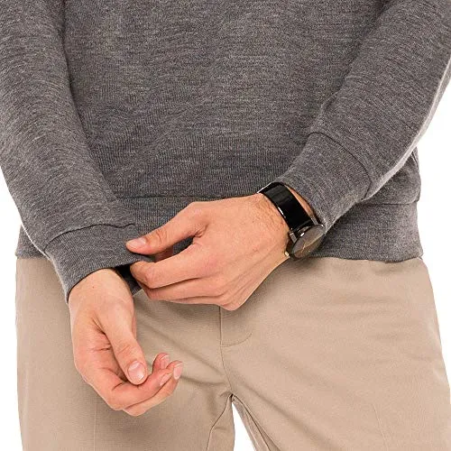 Mens V Neck Sweater - Moisture Wicking Dry Fit - Lightweight Fashion Sweaters Charcoal