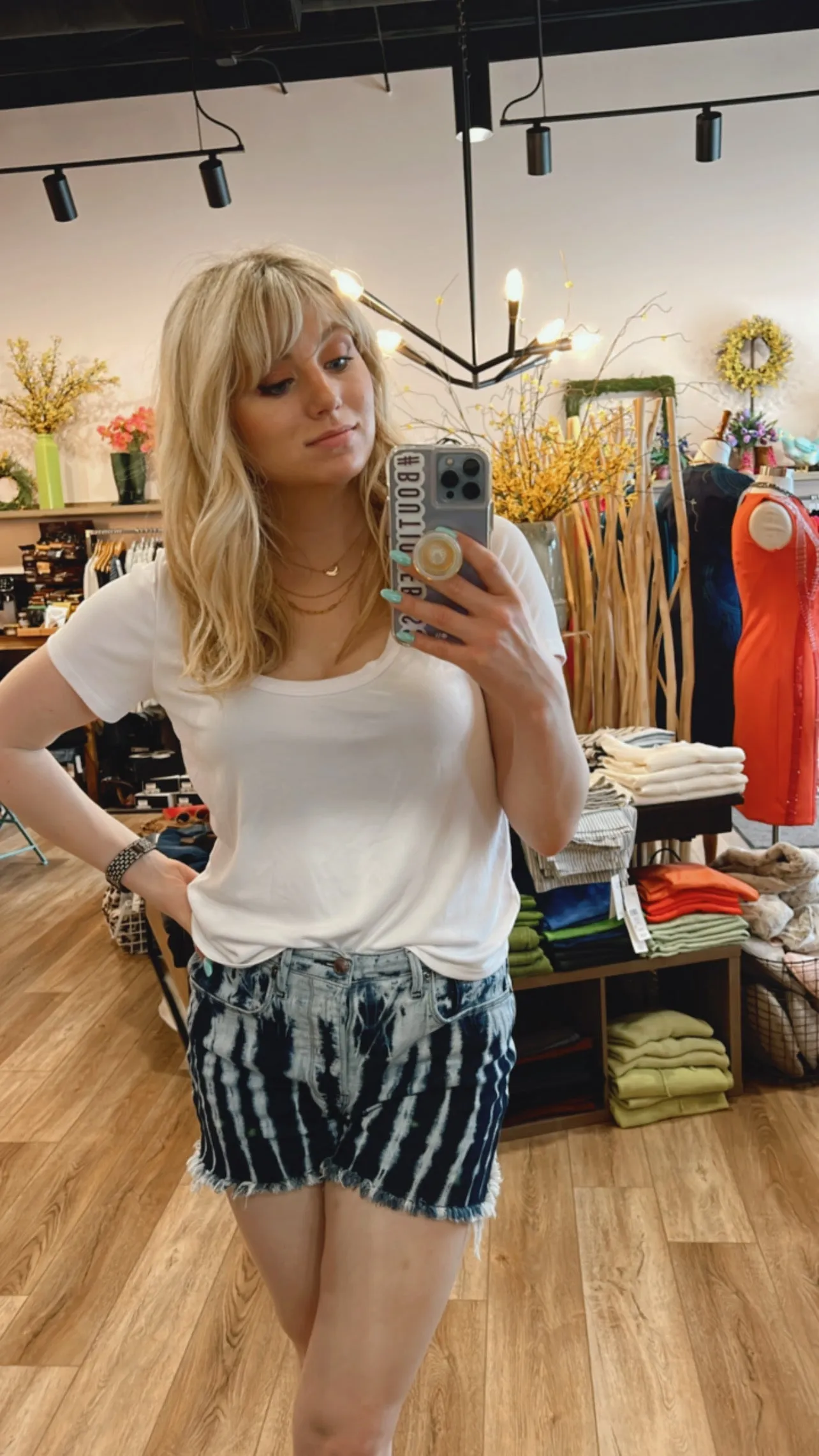 Micro Rib Scoop Tee