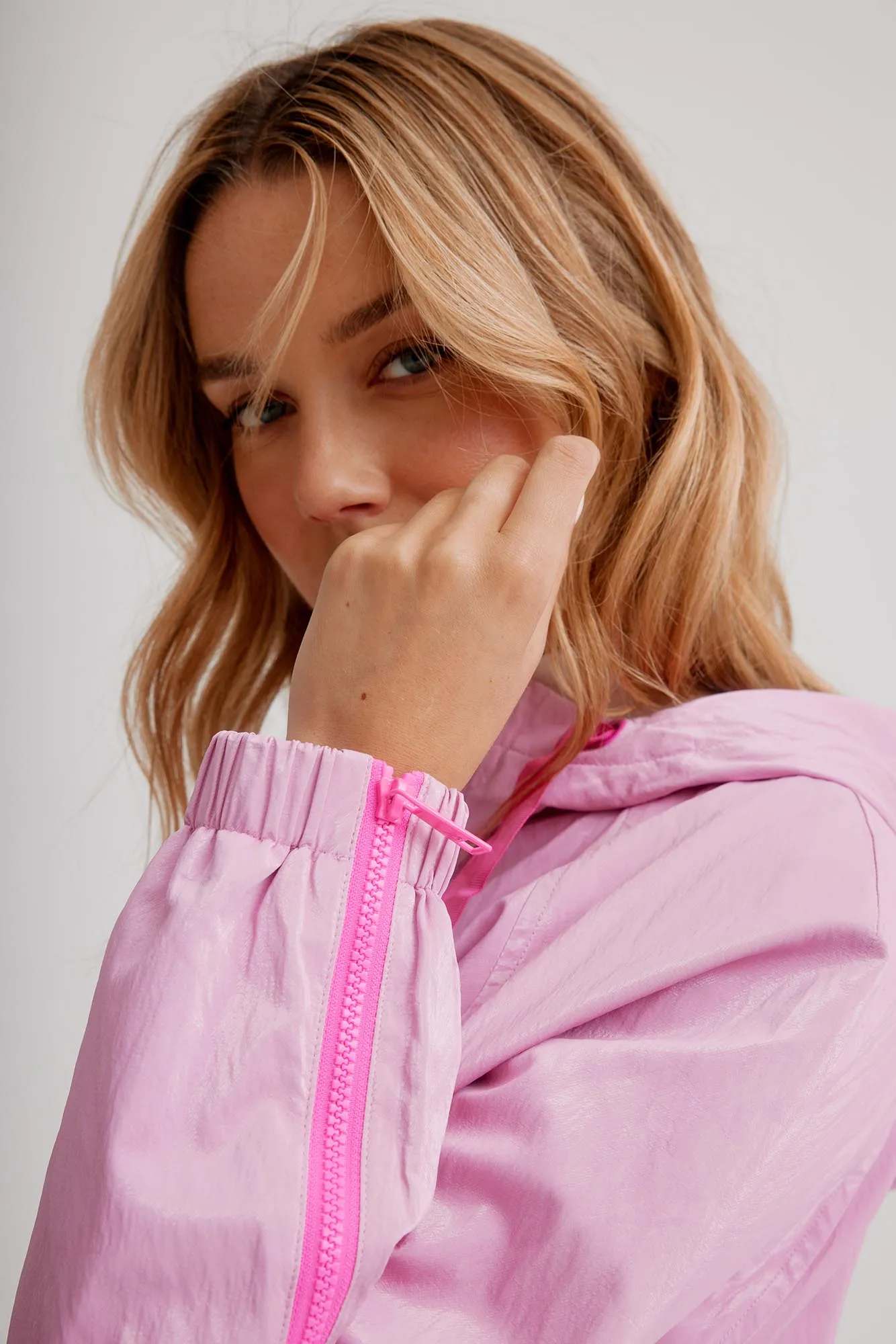 Nikki Jones Jacket - Lightweight Luster - Pink Bonbon