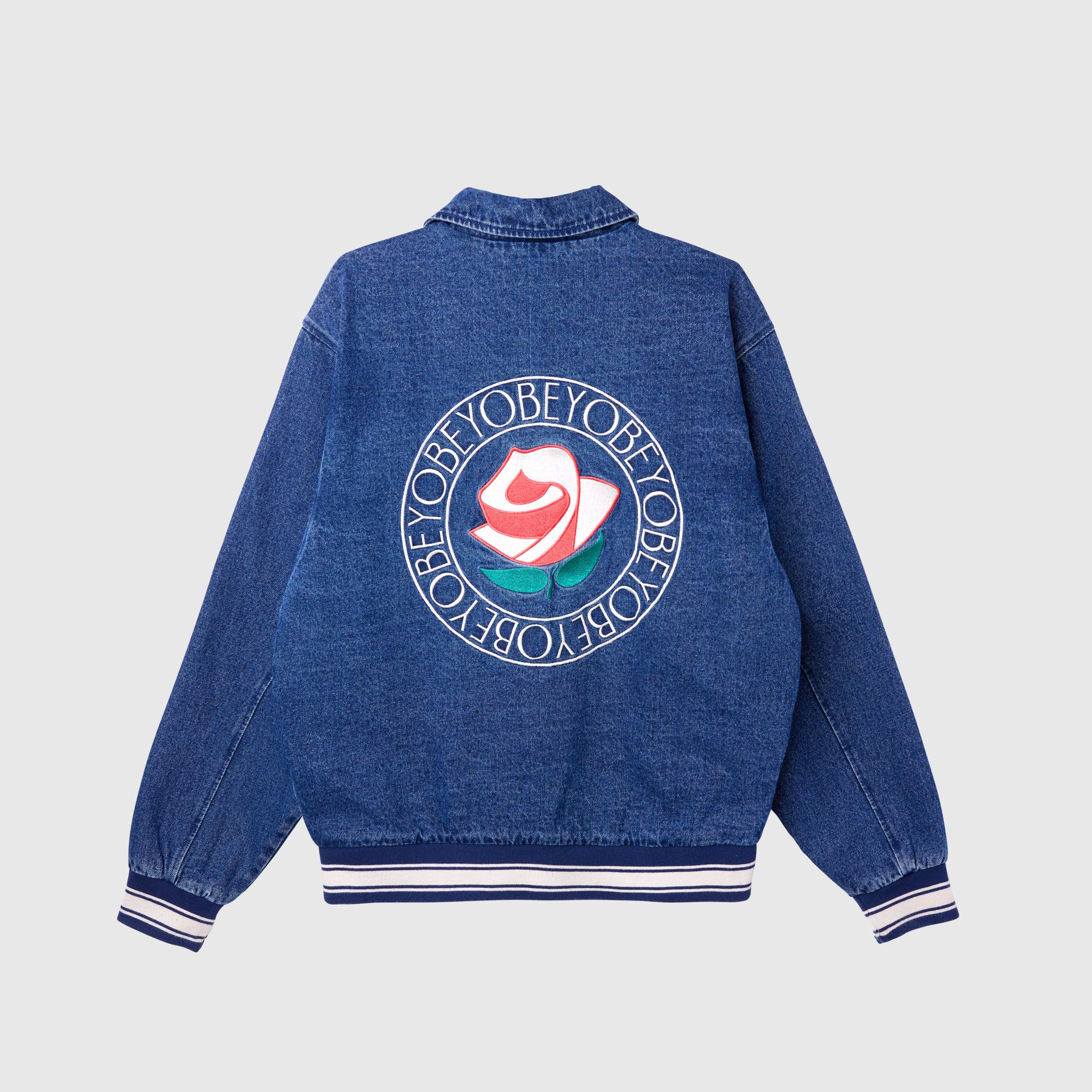 Obey Rose Blouson Jacket - Stone Wash / Indigo