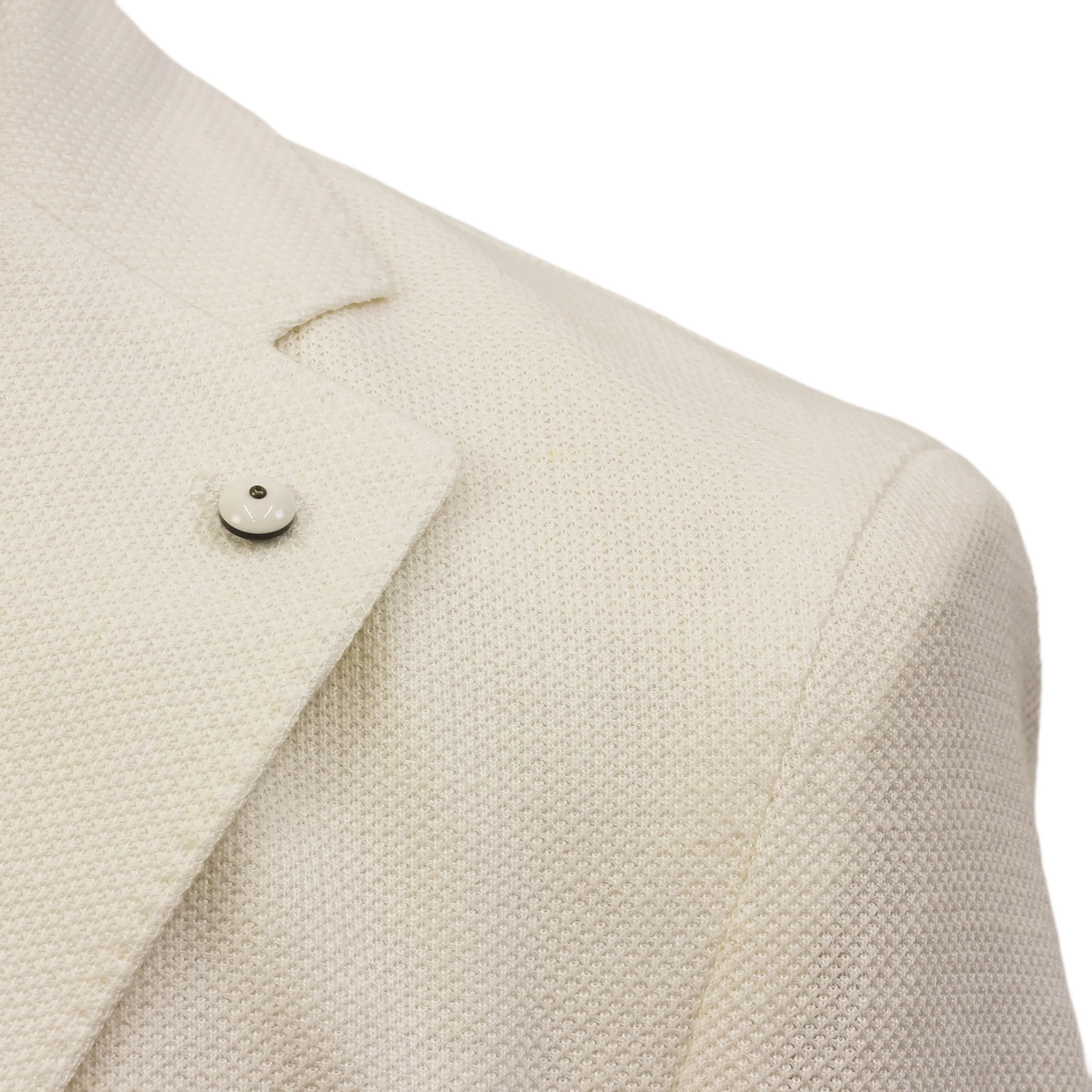 Off-White Linen-Cotton Jersey Tailored Unconstructed Sport Jacket - L.B.M. 1911